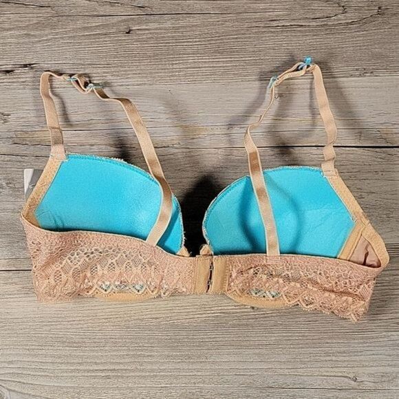 Hers by Herman Blue Lace Bra & Panty Set Sz 32B - Picture 4 of 9